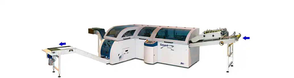 Smart-binder Printed sheet entry and ECL booklet delivery