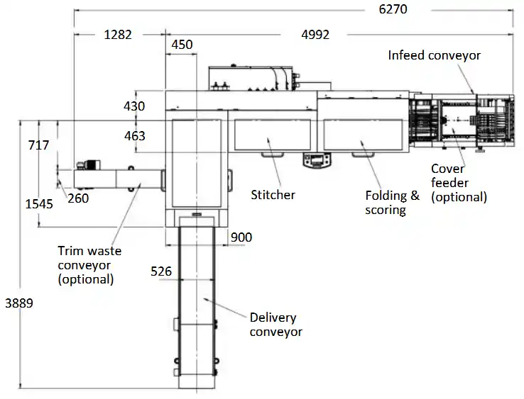 Smart-binder SB-2XW and SB-3XW floor plan