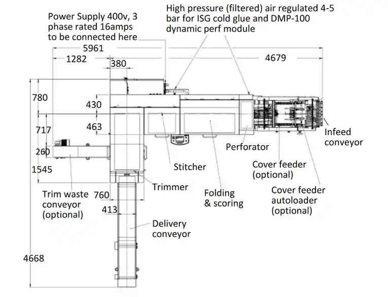 Smart-binder with DMP-100 perforator floor plan