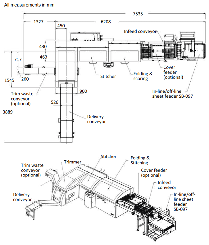 Smart-binder SB-3XW with SB-097 floor plan
