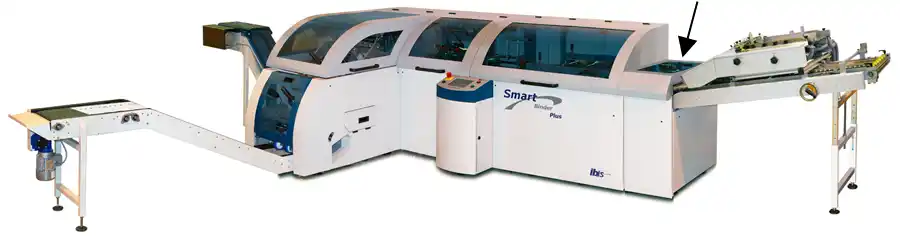 Smart-binder with DMP-100 dynamic perforator, with CIF-102 cover feeder